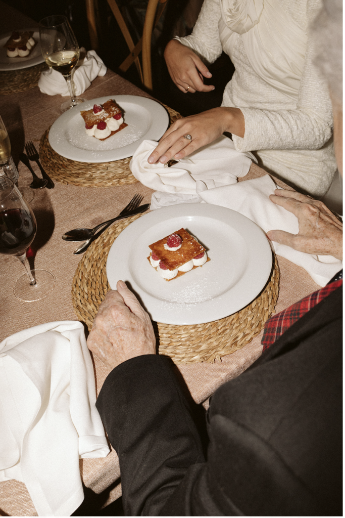 postres sobre la elección del menú de boda